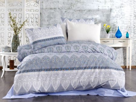 Lenjerii de pat imprimate - Lenjerie de pat imprimata, Ranforce satinat, model 7, Gecor