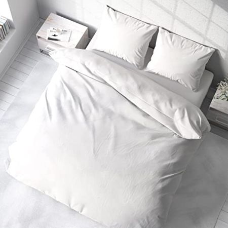 Lenjerii de pat - Lenjerie de pat jersey, cu fermoar, 120gr/mp, alb, 1, 100% bumbac, Gecor