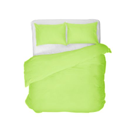 Lenjerii de pat - Lenjerie de pat jersey, cu fermoar, 140 gr/mp, verde fosforescent, 36, 100% bumbac, Gecor