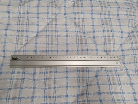 Matlaseuri - Matlaseu cu ata pentru pilote, 3 straturi, microfibra imprimata carouri albastre, latime 220 cm, Gecor