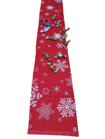 Tesaturi / Produse decorative - Napron Craciun, 25x 150 cm, 170 gr/mp, 100 % bumbac, Gecor