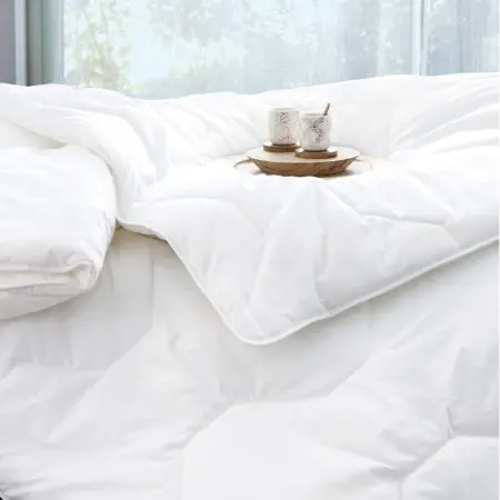 Perne si pilote - Pilota matlasata iarna hotel, bumbac, 600 gr,  hipomedicinala, antialergica, Gecor, Alba