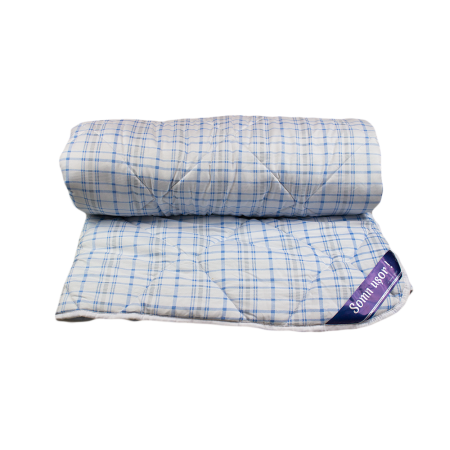 Pilote - Pilota matlasata, microfibra imprimata carouri albastre, hipomedicinala, antialergica, Gecor