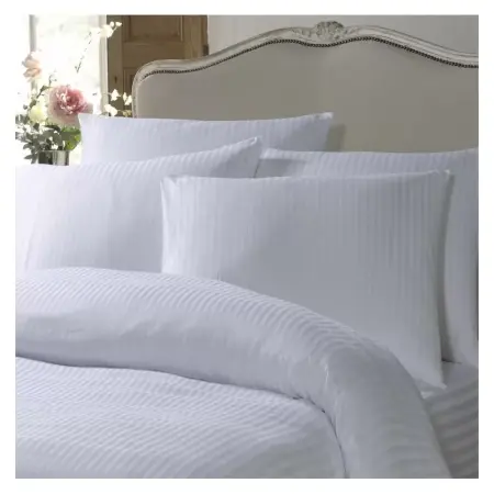 Perne si pilote - Pilota matlasata vara hotel, 420 gr, microfibra dungi 1 cm, hipomedicinala, antialergica, Gecor, Alba