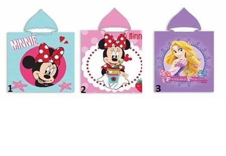 Produse copii cu licenta - Poncho model fete, Disney, 50x110 cm, 100% bumbac, cod 056, Gecor
