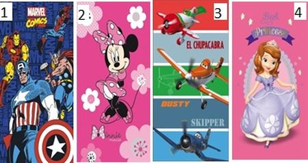 Produse copii cu licenta - Prosop copii, Disney, 70x120 cm, 100% bumbac, cod 00616976, Gecor