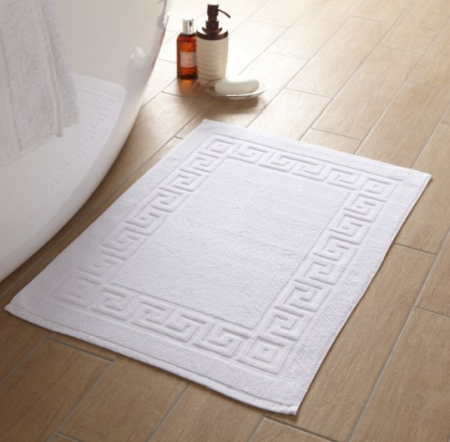 Prosoape si halate de baie hotel - Prosop de picioare hotel, Gecor, model grecesc 50x 70 cm, bumbac 100%, Alb 600 gr/mp