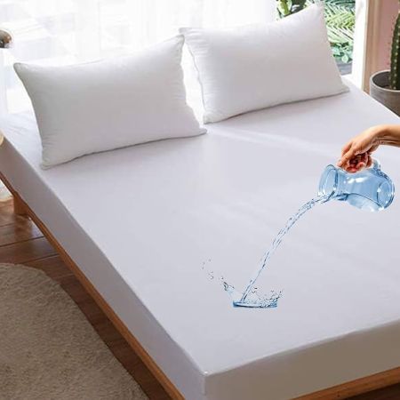 Protectii saltele - Protectie saltea impermeabila, Jersey, Gecor, Alb