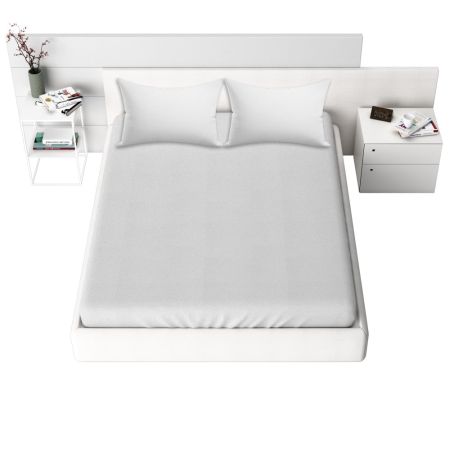 Protectii saltele - Protectie saltea impermeabila Terry, 160 gr, Gecor, Alb