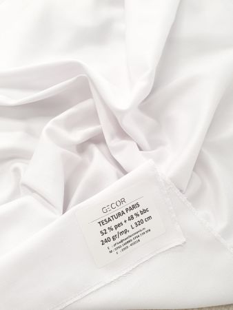 Tesaturi & Metraje - Tesatura alba fata de masa Paris, PC 52:48, 240 gr/mp, latime 320 cm, Gecor