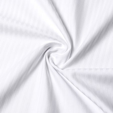 Tesaturi & Metraje - Tesatura damasc cu dungi de 1 cm, latime 290 cm, Gecor, Alb