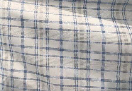 Matlaseuri - Matlaseu cu ata pentru perne, 3 straturi, microfibra imprimata carouri albastre, 170 gr/mp, latime 220 cm, Gecor