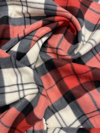 Cuverturi / Paturi - Patura polar fleece, model Red Combo, 250 gr/ mp, Gecor