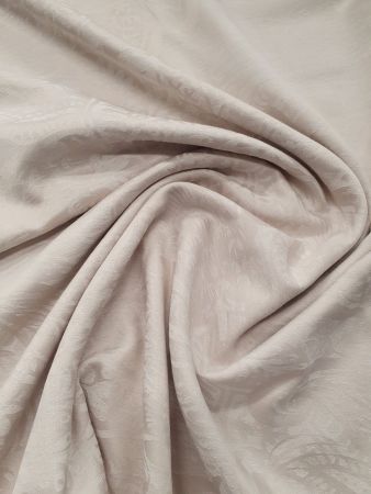 Tesaturi color - Tesatura vopsita Jaquard satin, crem, 125 gr/mp, latime 240 cm, 100% bumbac, Gecor
