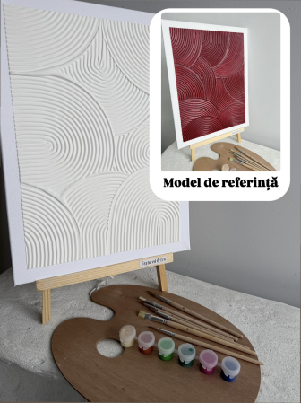 KIT Pictură - Tablou Texturat gata de pictat - CERCURI [1]