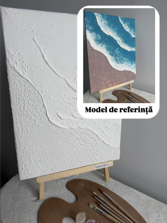 KIT Pictură - Tablou Texturat gata de pictat - VALURI [1]