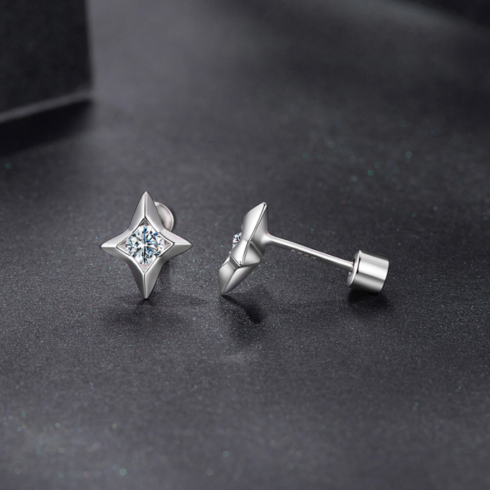 Cercei Moissanite Argint Stars [5]