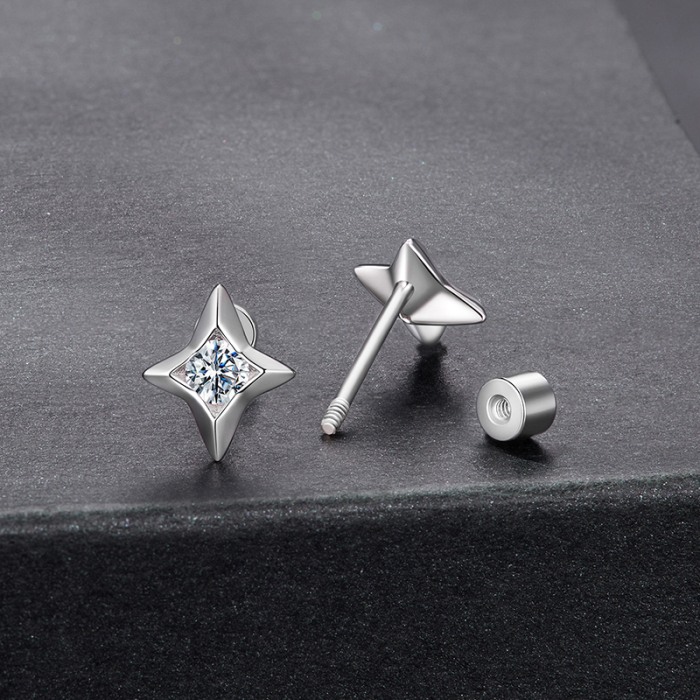 Cercei Moissanite Argint Stars [3]
