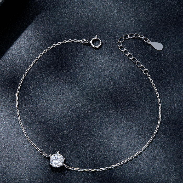 Bratara Moissanite Argint Solitaire [3]