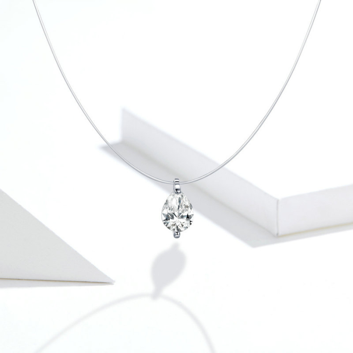 Colier din Argint Simple Teardrop [3]