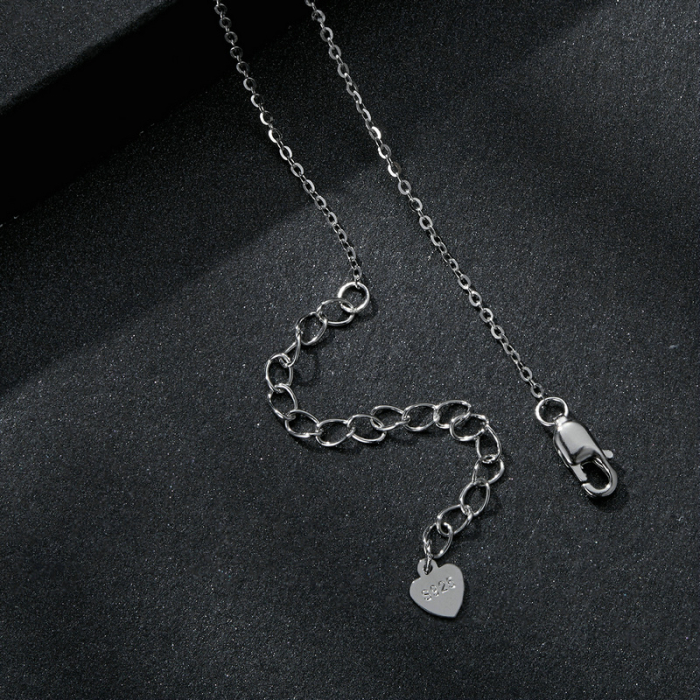 Colier Moissanite Argint Solitaire [6]