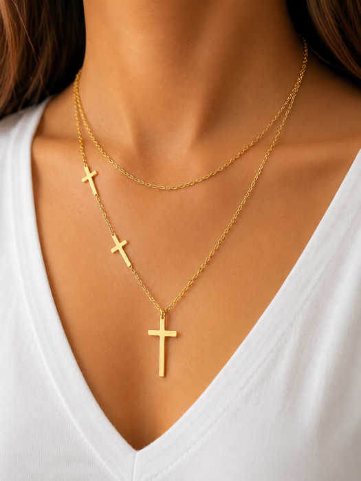 Colier Triple Faith cu Finisaj Auriu [2]