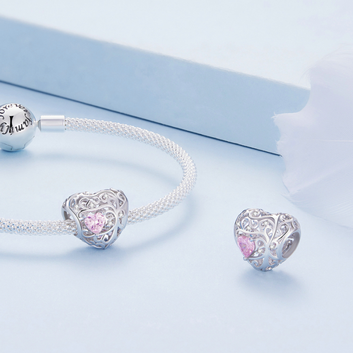 Talisman din Argint Pink Heart [2]