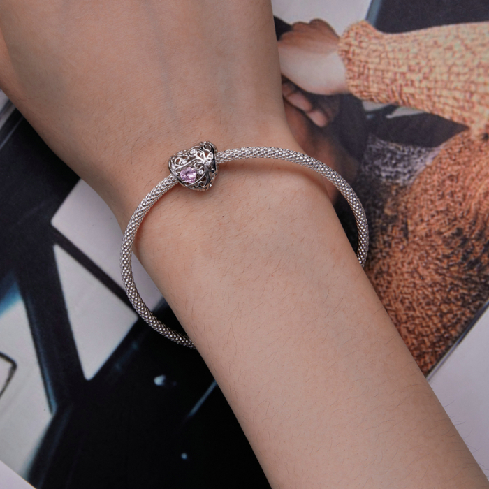 Talisman din Argint Pink Heart [6]