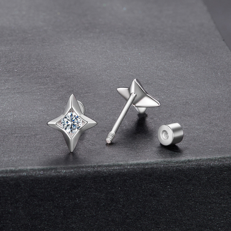 Cercei Moissanite Argint Stars [2]
