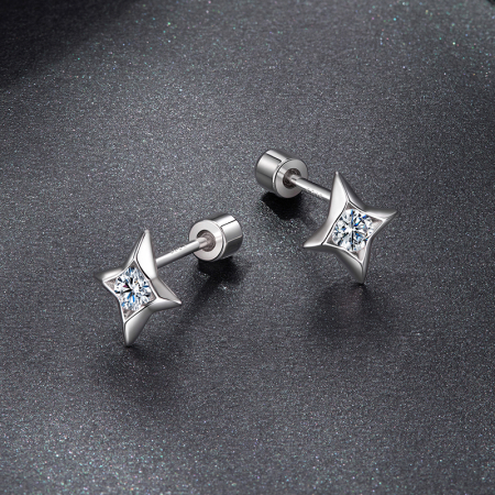 Cercei Moissanite Argint Stars [3]