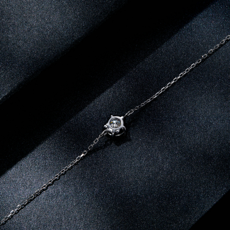 Bratara Moissanite Argint Solitaire [3]