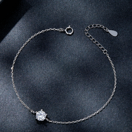 Bratara Moissanite Argint Solitaire [2]