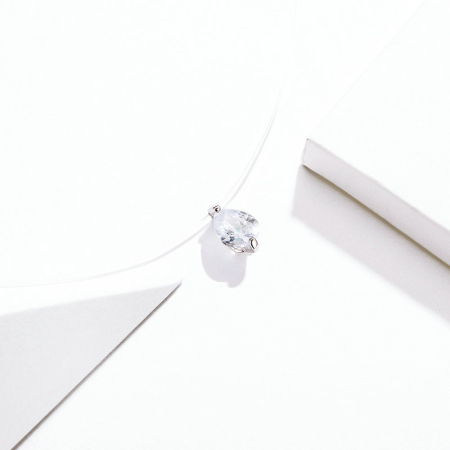 Colier din Argint Simple Teardrop [4]