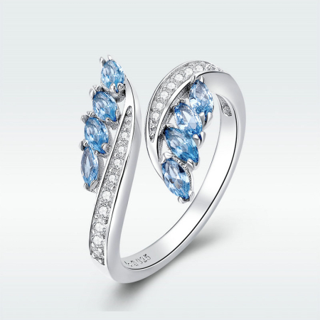 Inel reglabil din Argint Azure Leaf [2]