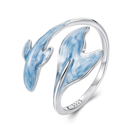 INELE - Inel reglabil din Argint Dolphin
