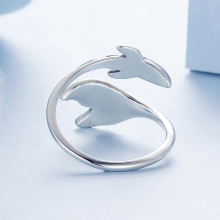 Inel reglabil din Argint Dolphin [4]