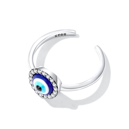 Inel reglabil din Argint Evil Eye [4]
