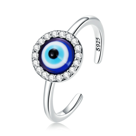 INELE - Inel reglabil din Argint Evil Eye