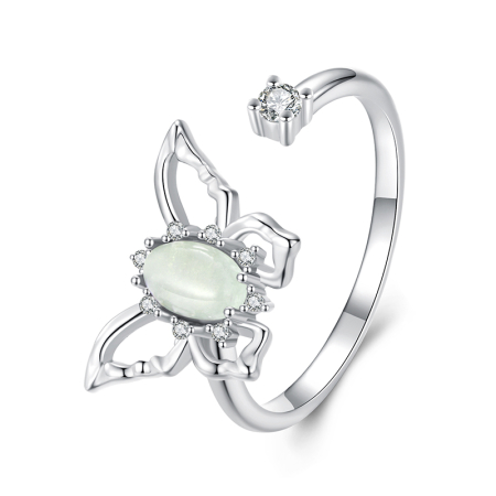 INELE - Inel reglabil din Argint Opal Butterfly