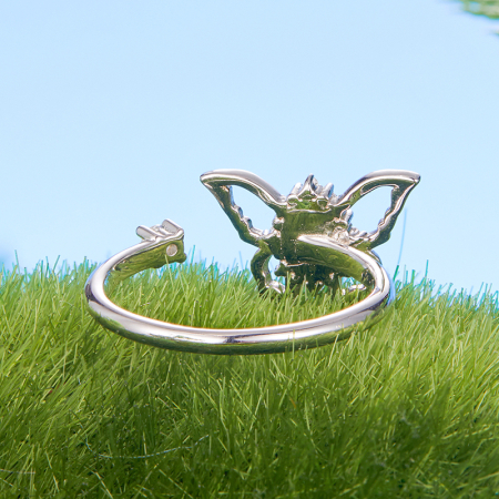 Inel reglabil din Argint Opal Butterfly [6]