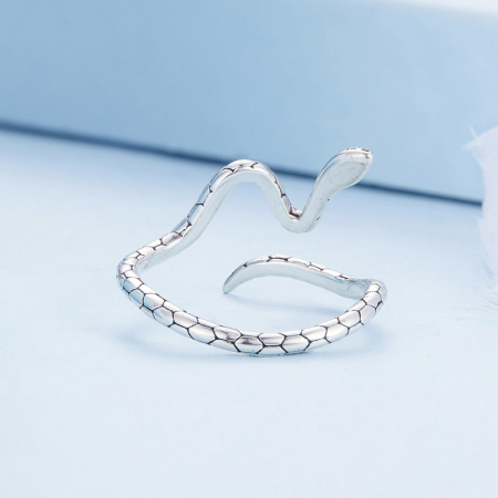 Inel reglabil din Argint Silver Snake [4]