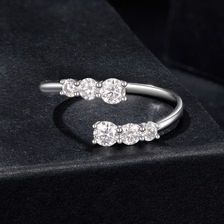Inel reglabil Moissanite Argint Symphony [3]