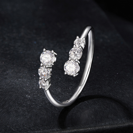 Inel reglabil Moissanite Argint Symphony [2]