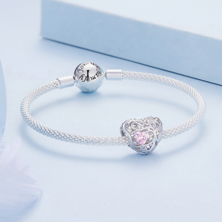 Talisman din Argint Pink Heart [4]