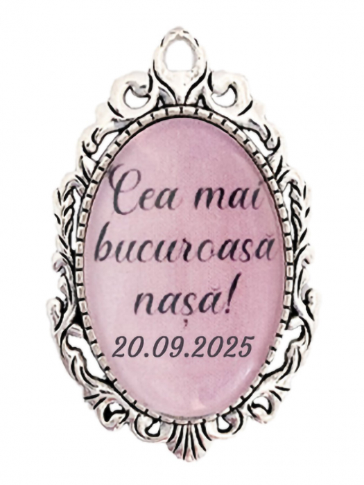 Brosa personalizata nunta "Cea mai bucuroasa nasa" [1]