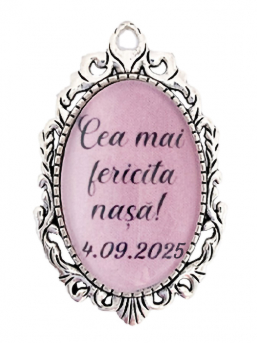 Brosa personalizata nunta "Cea mai fericita nasa" [1]