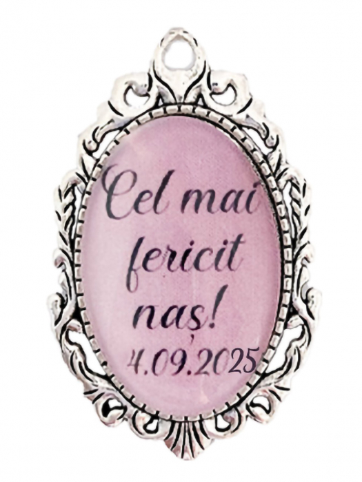 Brosa personalizata nunta "Cel mai fericit nas" [1]