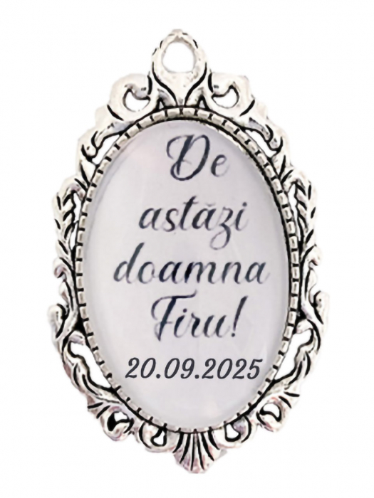 Brosa personalizata nunta "De astazi doamna" [1]