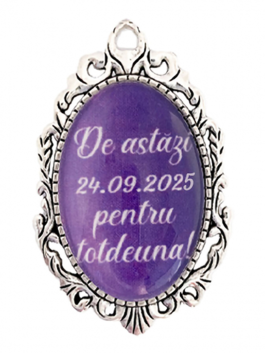 Brosa personalizata nunta "De astazi pentru totdeauna" [1]