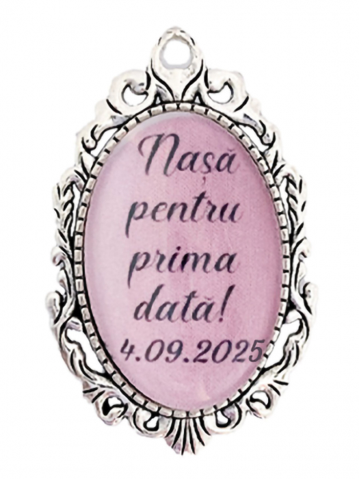Brosa personalizata nunta "Nasa pentru prima data" [1]